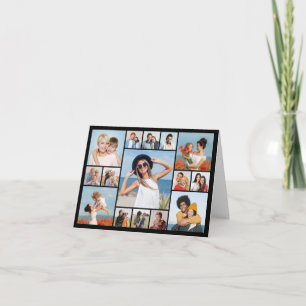 Create Your Own 15 Photo Collage Greeting Card