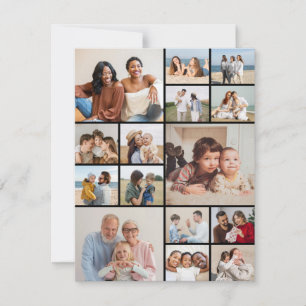 Create Your Own 15 Photo Collage Greeting Card