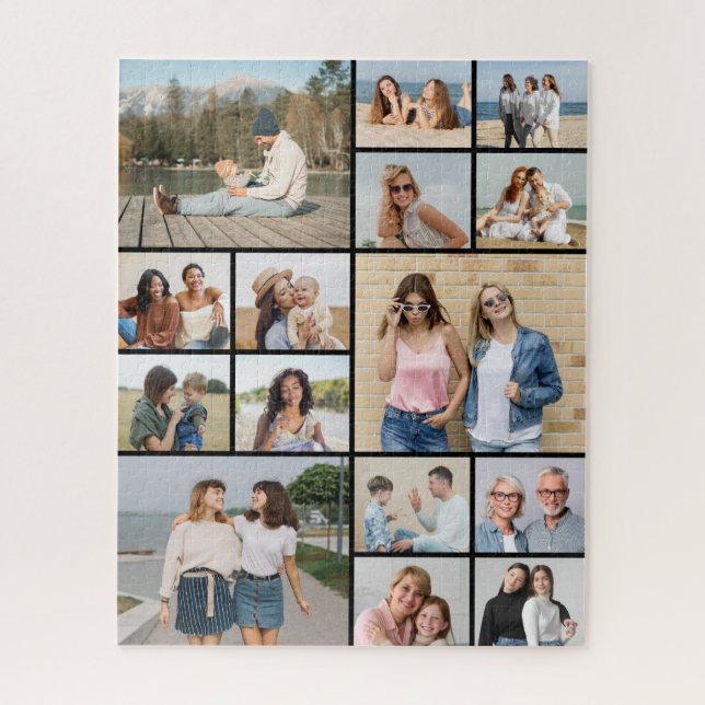 Create Your Own 15 Photo Collage Jigsaw Puzzle (Vertical)