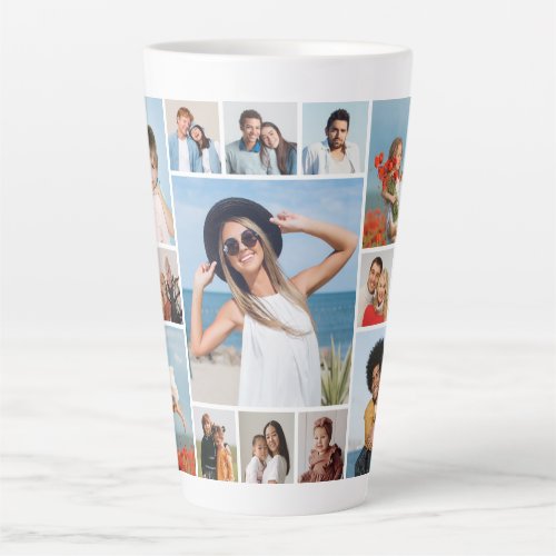 Create Your Own 15 Photo Collage  Latte Mug