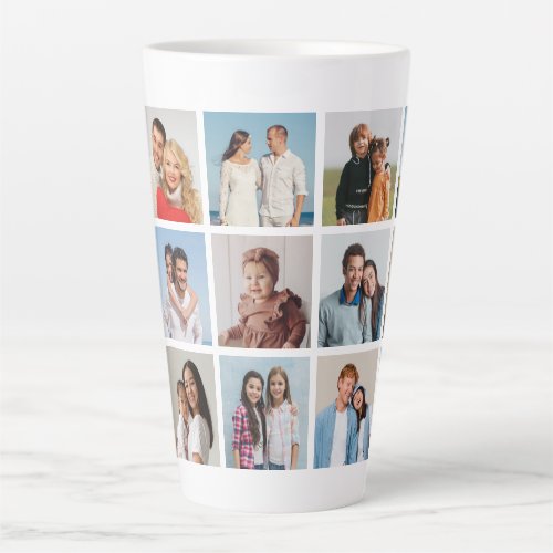 Create Your Own 15 Photo Collage Latte Mug