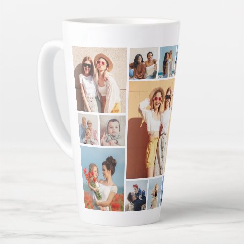 Create Your Own 15 Photo Collage  Latte Mug