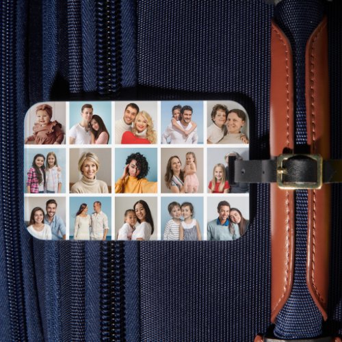 Create Your Own 15 Photo Collage Luggage Tag