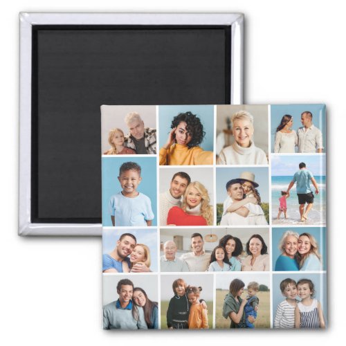 Create Your Own 15 Photo Collage Magnet