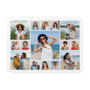 Create Your Own 15 Photo Collage Magnet