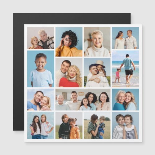 Create Your Own 15 Photo Collage Magnetic Card