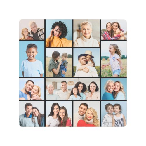 Create Your Own 15 Photo Collage Metal Print