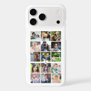 Create your own 15 photo collage monogrammed iPhone 17 pro max case