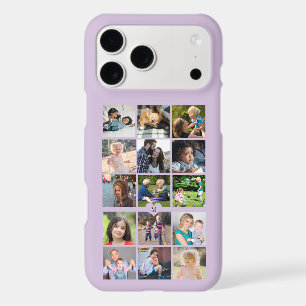 Create your own 15 photo collage monogrammed iPhone 17 pro max case