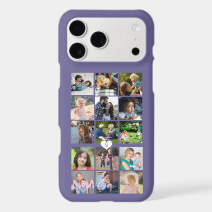 Create your own 15 photo collage monogrammed iPhone 17 pro max case
