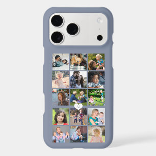 Create your own 15 photo collage monogrammed iPhone 17 pro max case