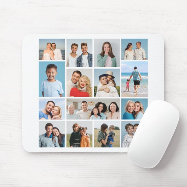 Create Your Own 15 Photo Collage Mouse Pad (With Mouse)