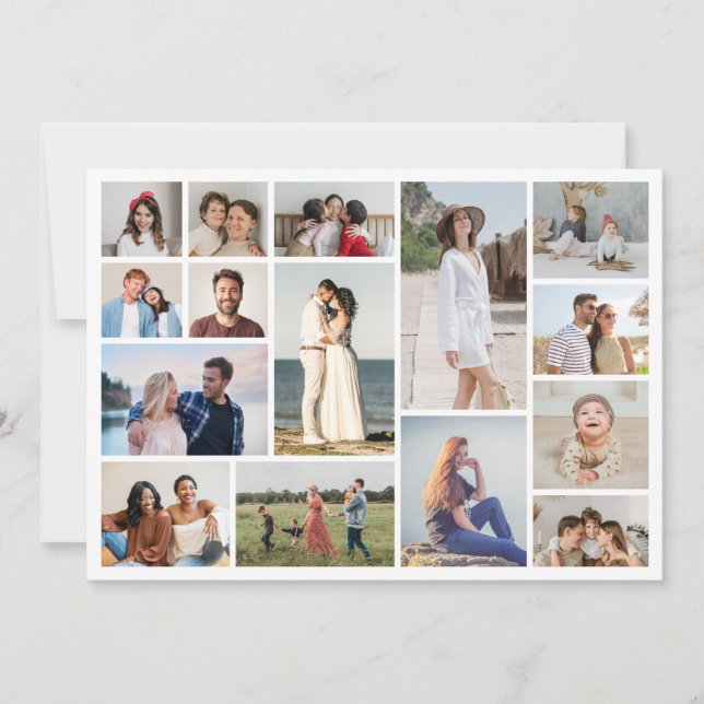 Create Your Own 15 Photo Collage  Note Card (Front)