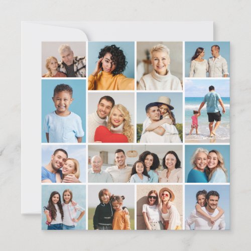 Create Your Own 15 Photo Collage Note Card