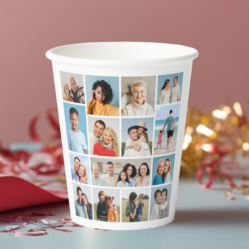 Create Your Own 15 Photo Collage Paper Cups