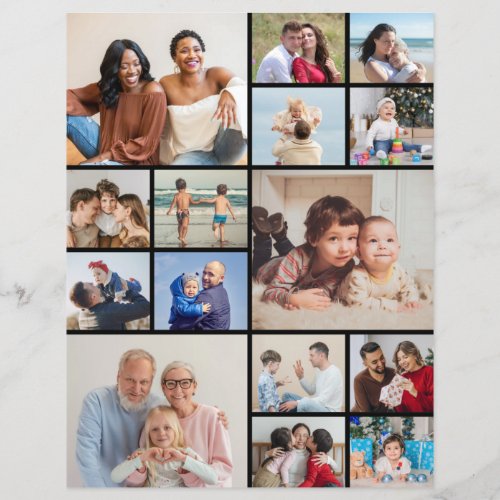 Create Your Own 15 Photo Collage Paper Sheet