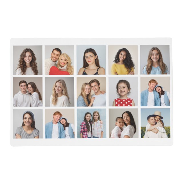 Create Your Own 15 Photo Collage Placemat (Front)