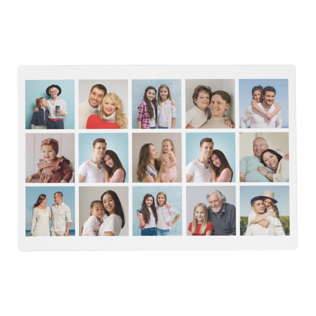 Create Your Own 15 Photo Collage Placemat (Front)