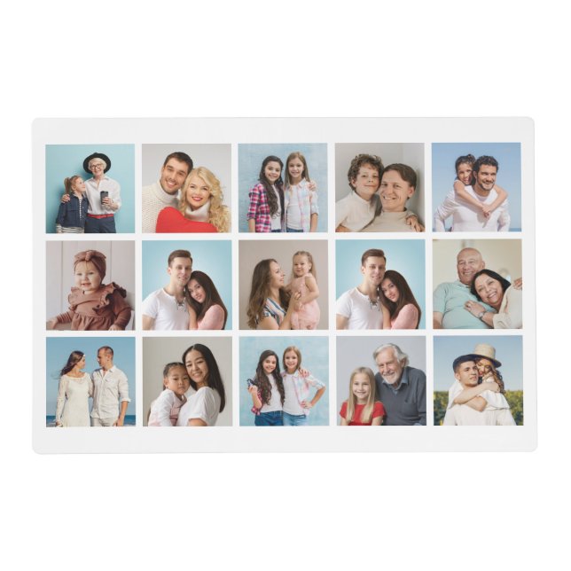 Create Your Own 15 Photo Collage Placemat (Front)
