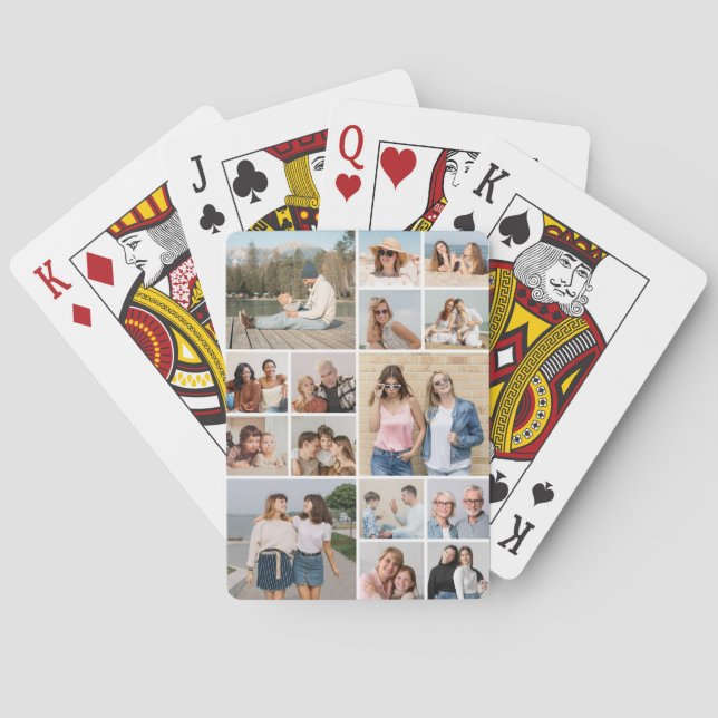 Create Your Own 15 Photo Collage Poker Cards (Back)
