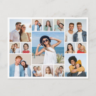 Create Your Own 15 Photo Collage Postcard