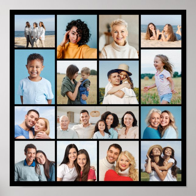 Create Your Own 15 Photo Collage Poster (Front)