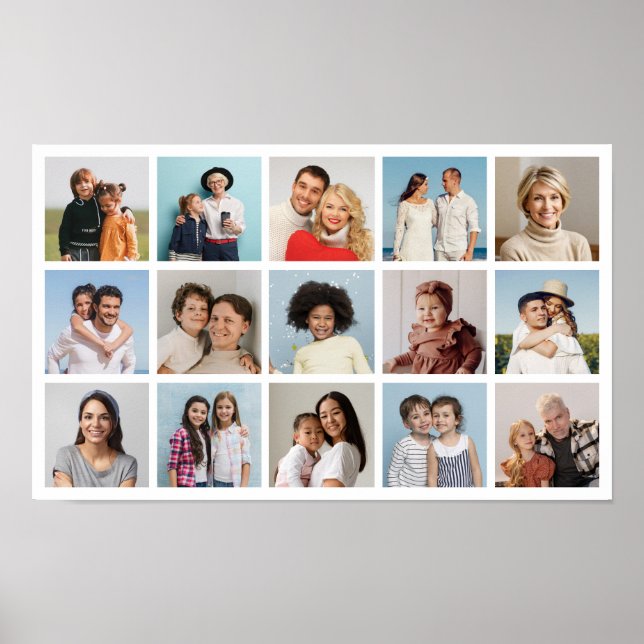 Create Your Own 15 Photo Collage Poster (Front)
