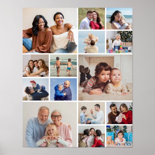 Create Your Own 15 Photo Collage Poster