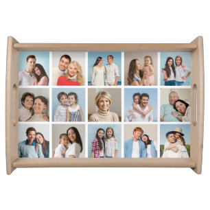 Create Your Own 15 Photo Collage Serving Tray
