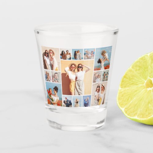 Create Your Own 15 Photo Collage  Shot Glass