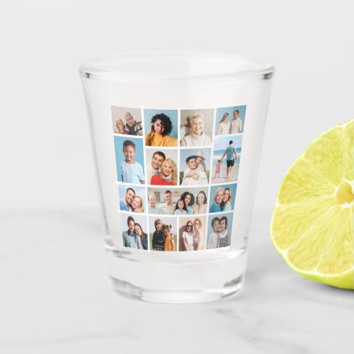 Create Your Own 15 Photo Collage Shot Glass