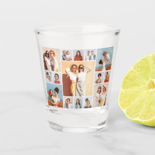 Create Your Own 15 Photo Collage Shot Glass