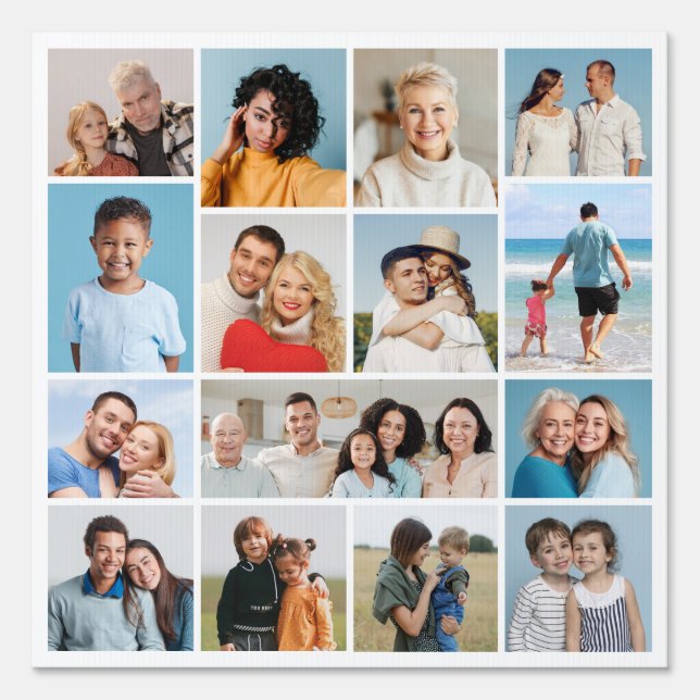 Create Your Own 15 Photo Collage Sign (Front)