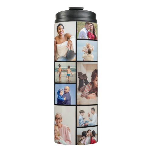 Create Your Own 15 Photo Collage Thermal Tumbler