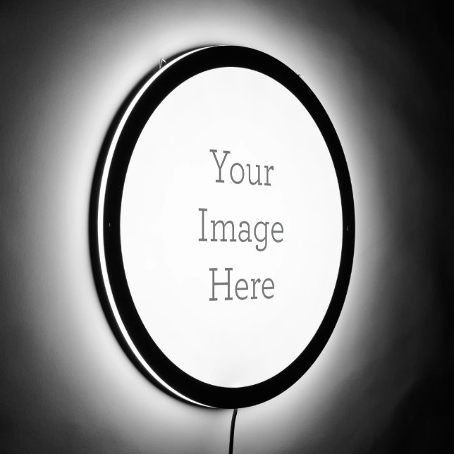 Custom Illuminated Sign, Back and Edgelighting, 15" Diameter (Angle)