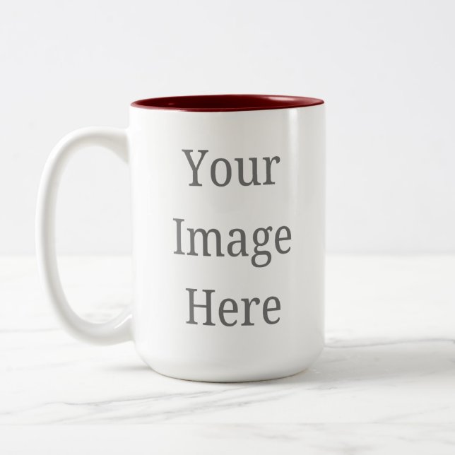 Create Your Own 15oz Two Tone Coffee Mug (Left)