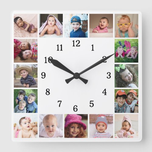 Create Your Own 16 Family Photo Collage White