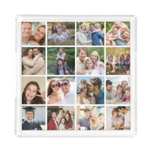 Create your Own 16 Photo Collage Acrylic Tray