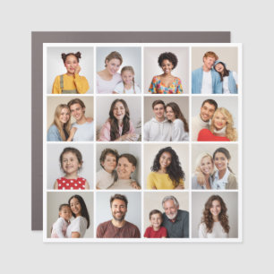 Create Your Own 16 Photo Collage Car Magnet
