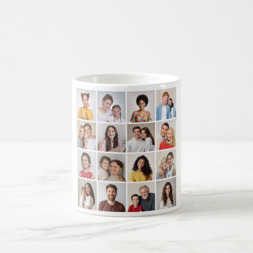 Create Your Own 16 Photo Collage Coffee Mug