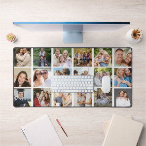 Create your Own 16 Photo Collage  Desk Mat