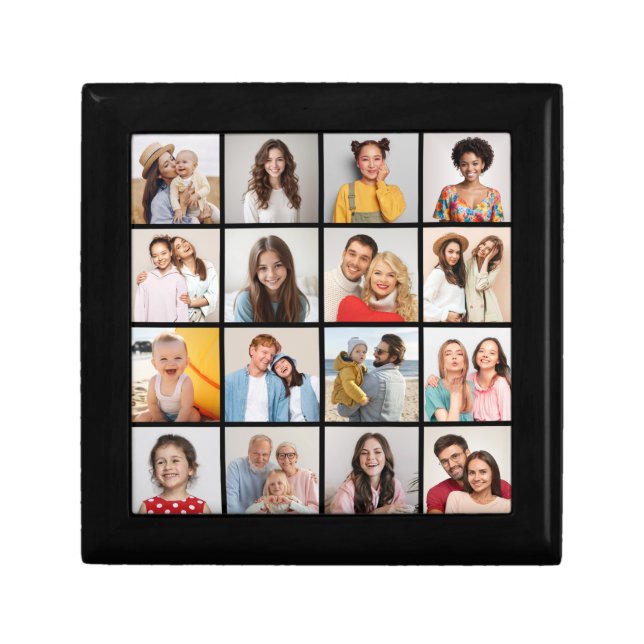 Create Your Own 16 Photo Collage Gift Box (Front)