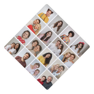 Create Your Own 16 Photo Collage Graduation Cap Topper