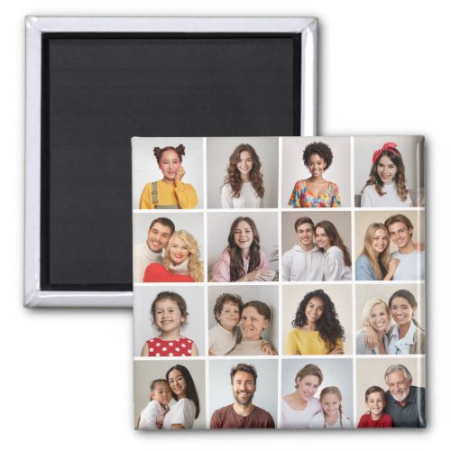 Create Your Own 16 Photo Collage  Magnet