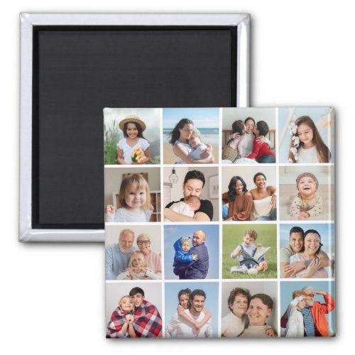 Create Your Own 16 Photo Collage  Magnet