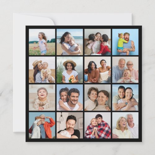 Create Your Own 16 Photo Collage Note Card