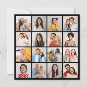 Create Your Own 16 Photo Collage Note Card