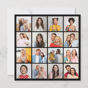 Create Your Own 16 Photo Collage Note Card