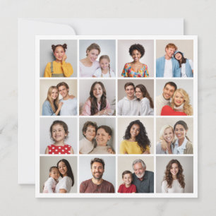 Create Your Own 16 Photo Collage Note Card