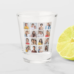 Create Your Own 16 Photo Collage Shot Glass